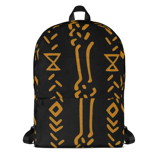 Cast Iron  - Backpack with inside Laptop pocket - African - Tribal Pattern