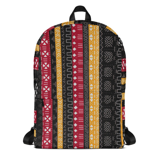 Afro - Backpack with Inside Laptop Pocket - African - Tribal Pattern