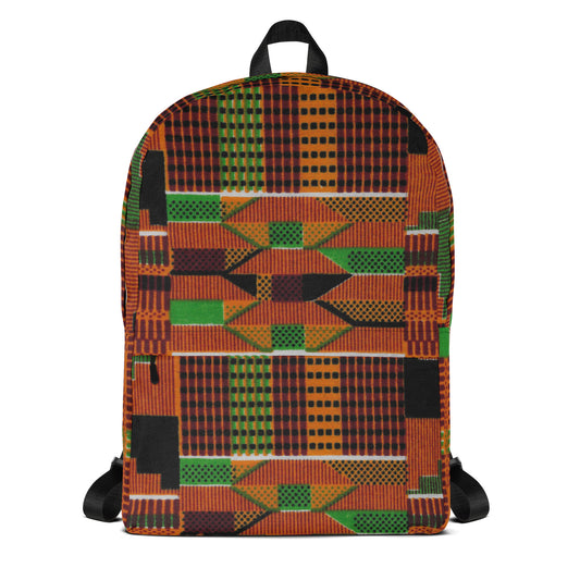 Traditional - Backpack with Laptop Pocket - African - Kente Pattern