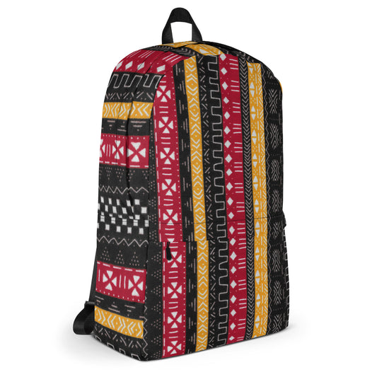 Afro - Backpack with Inside Laptop Pocket - African - Tribal Pattern