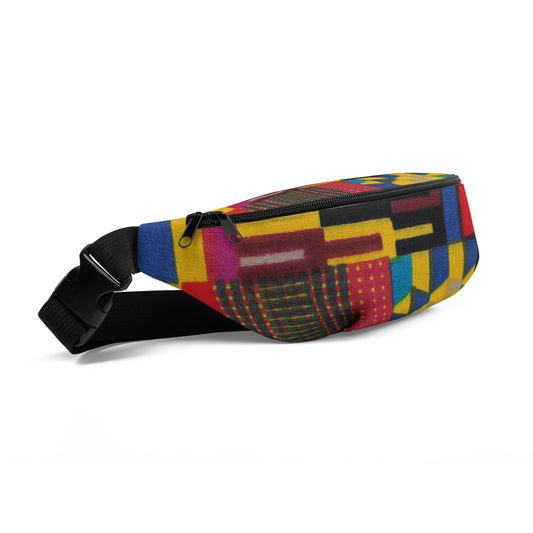 Color Block - Fanny Pack - African - Kente Pattern