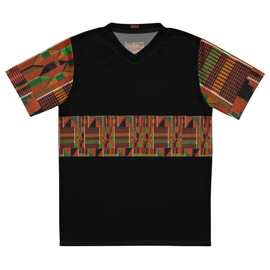 Afrocentric - Mens - Performance Sports Tee - African - Kente Pattern