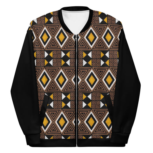 Diamond - Mens - Light Weight Bomber Jacket - African - Tribal Pattern