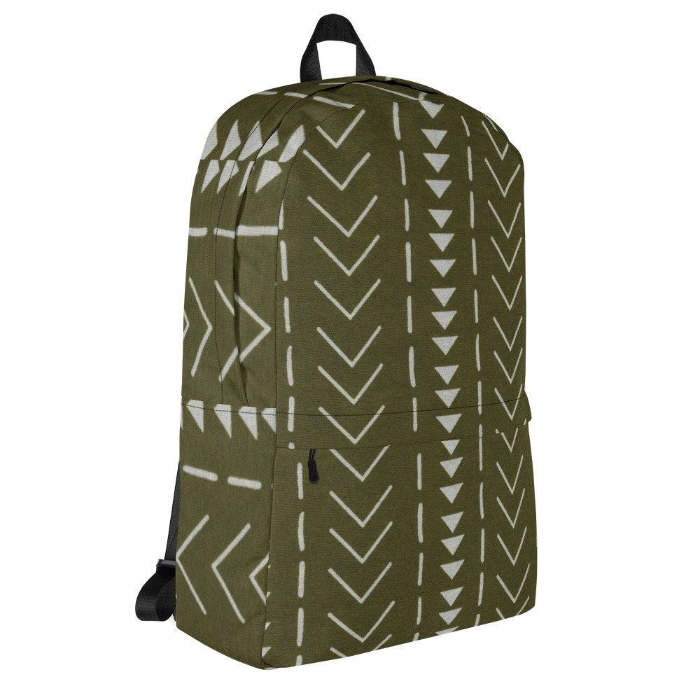 Olive Branch - Unisex - Backpack with inside Laptop Pocket - African - Tribal Pattern - Backpacks - KumbatiaKulture