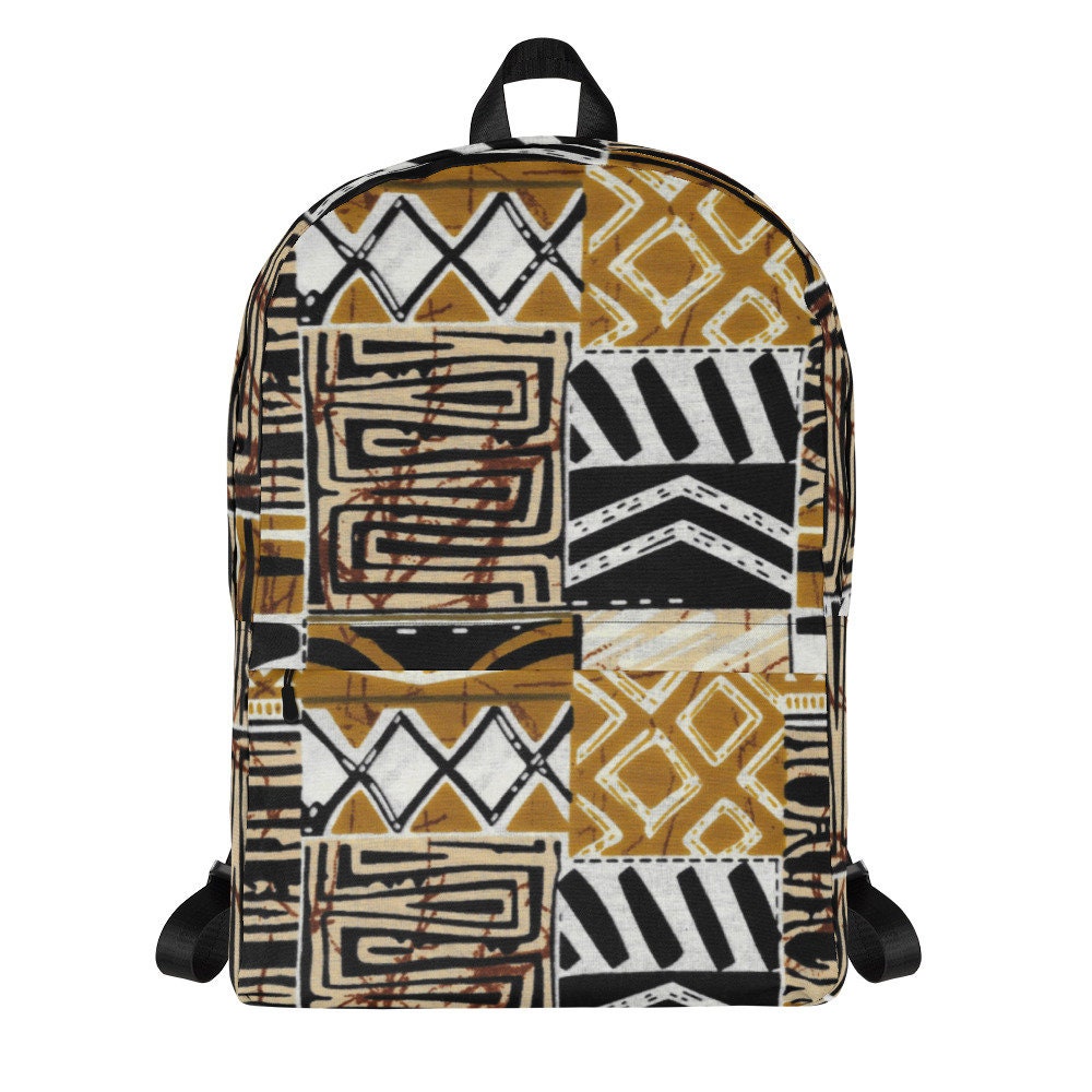 Afrocentric - Unisex - Backpack with inside Laptop pocket - African - Tribal Pattern - Backpacks - KumbatiaKulture