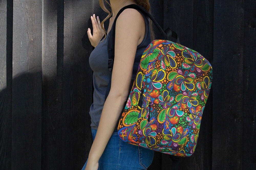 Psychedelic - Unisex - Backpack - African - Ankara Pattern - Backpacks - KumbatiaKulture