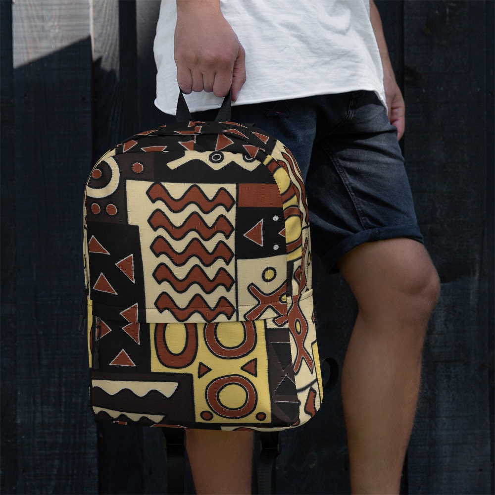 PanAfrican - Unisex - Backpack with Laptop Sleeve - African - Tribal Pattern - Backpacks - KumbatiaKulture