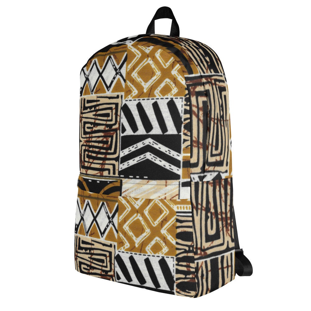 Afrocentric - Unisex - Backpack with inside Laptop pocket - African - Tribal Pattern - Backpacks - KumbatiaKulture