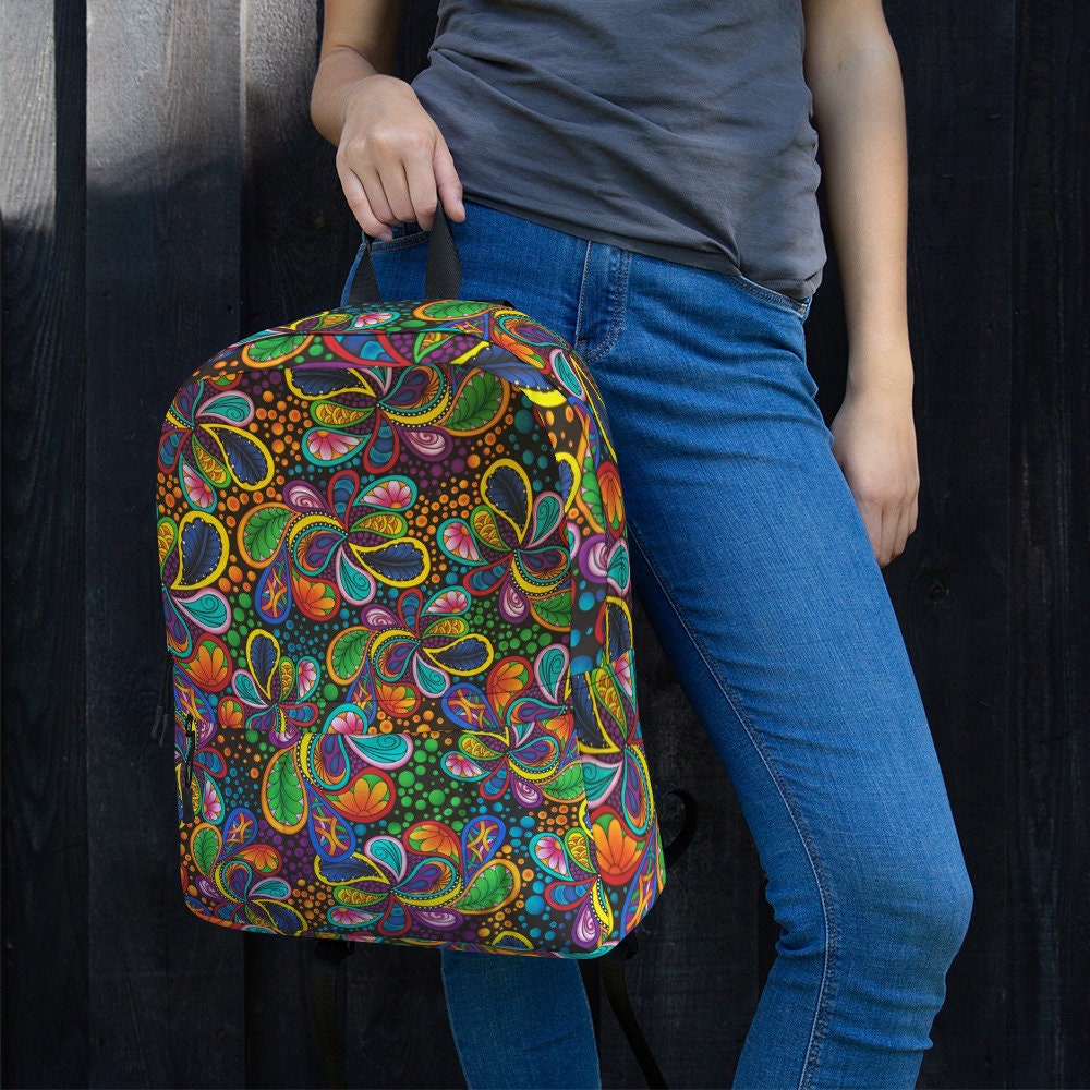 Psychedelic - Unisex - Backpack - African - Ankara Pattern - Backpacks - KumbatiaKulture