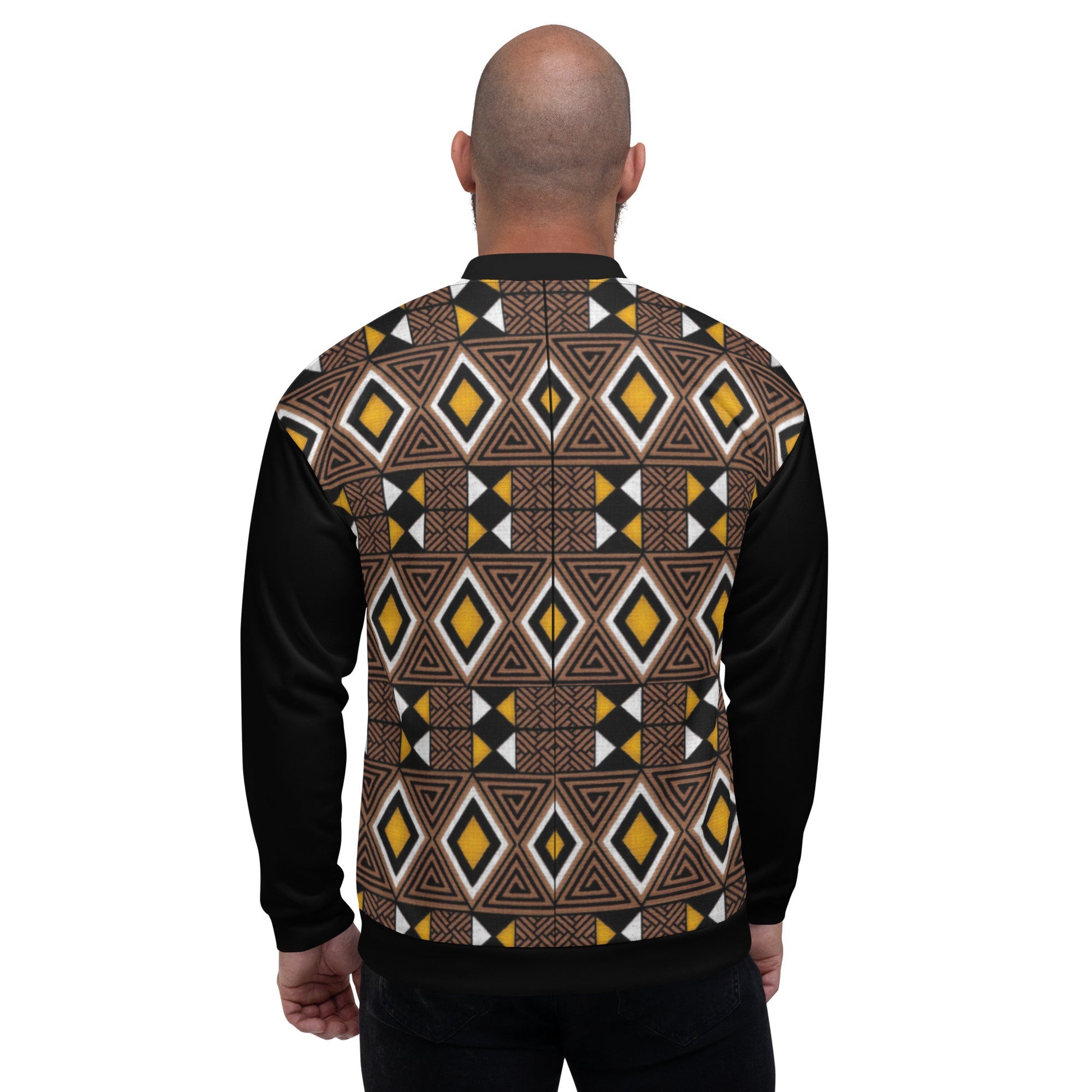 Afrocentric Trible Print Men&#39;s Bomber Jacket