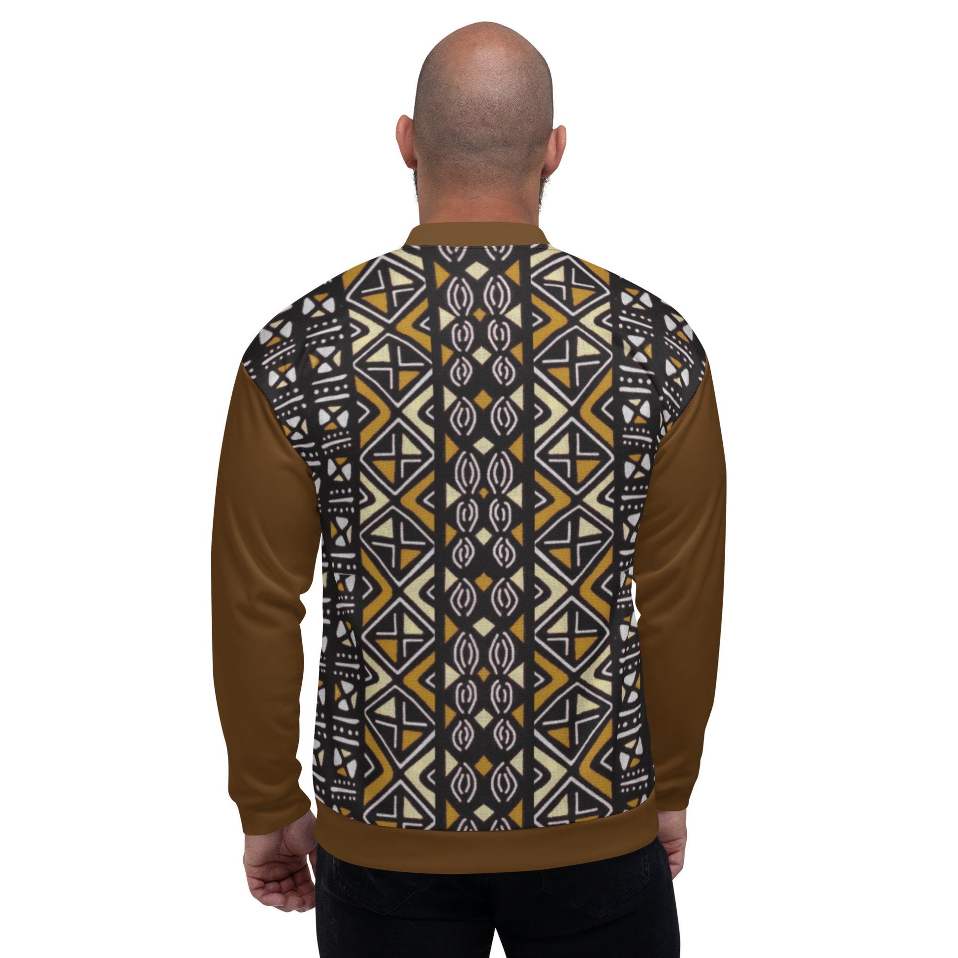 Afrocentric Trible Print Men&#39;s Bomber Jacket