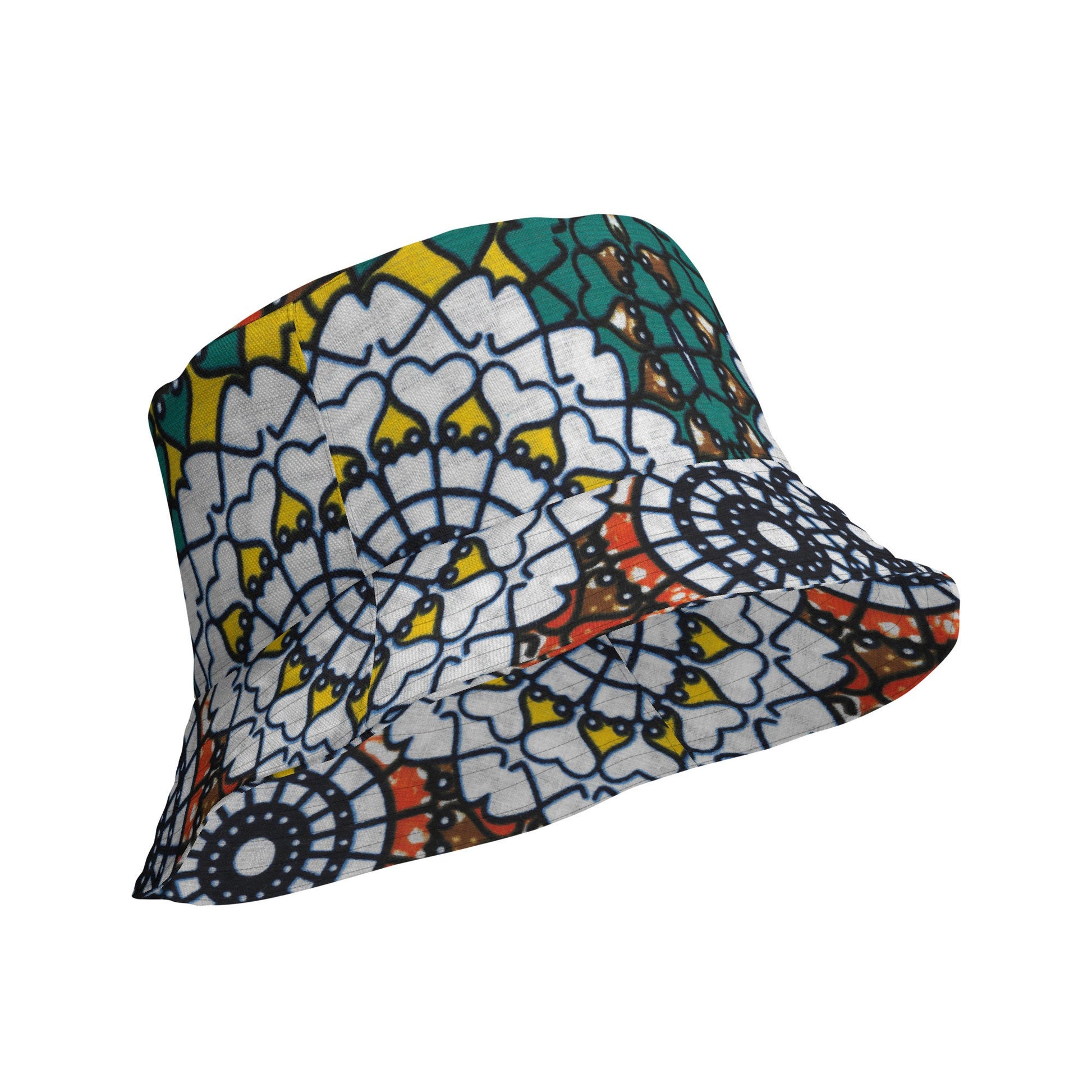 Afrocentric Ankara Reversible bucket hat