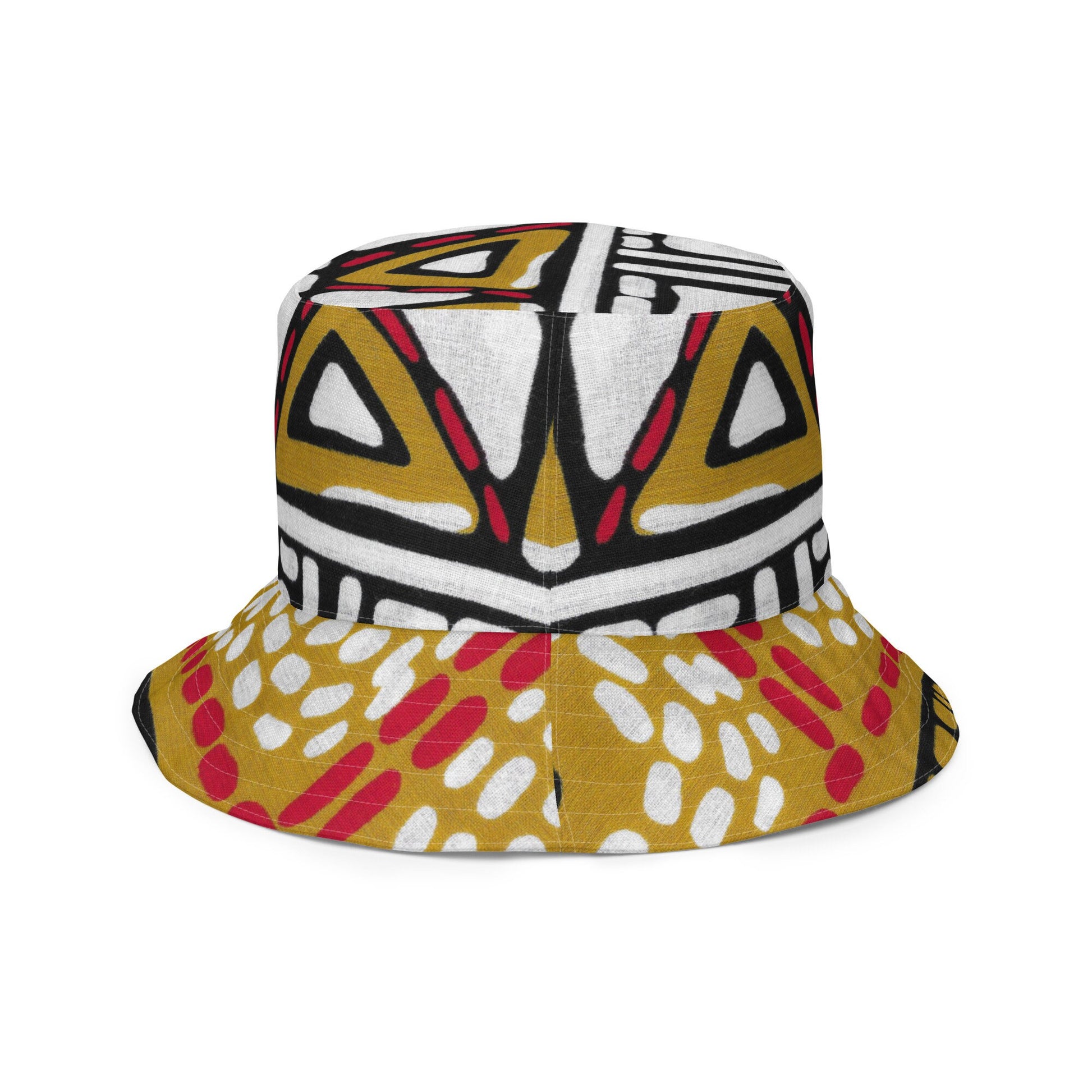 Afrocentric Ankara Print Reversible bucket hat.