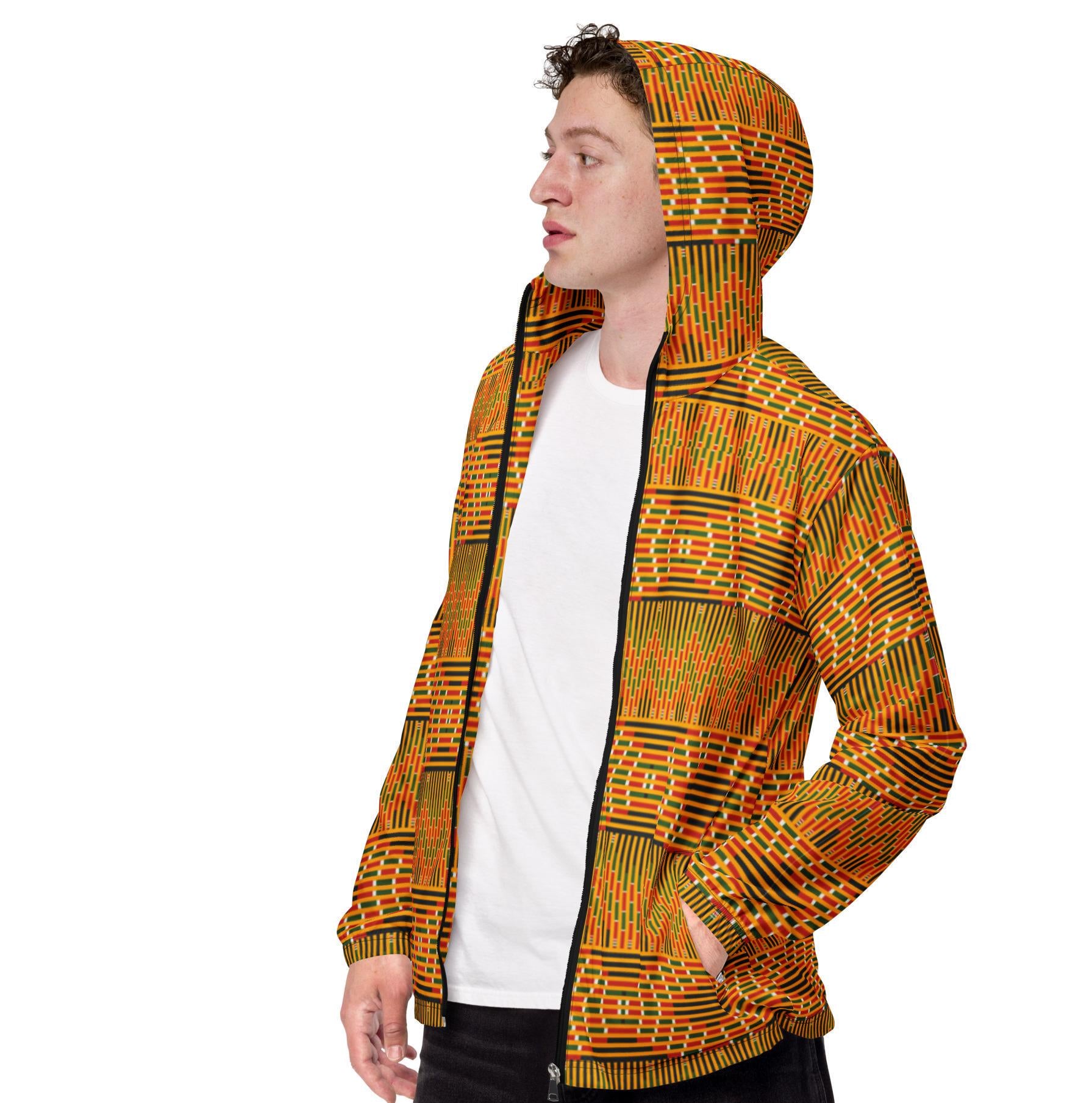 Afrocentric Kente Cloth Design windbreaker