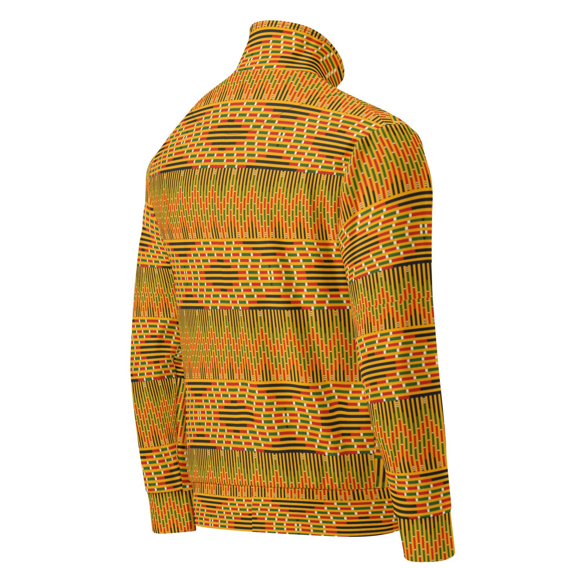 Afrocentric Kente Design Track Jacket