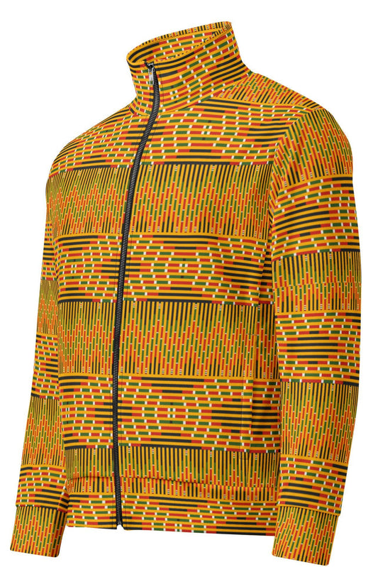 Afrocentric Kente Design Track Jacket