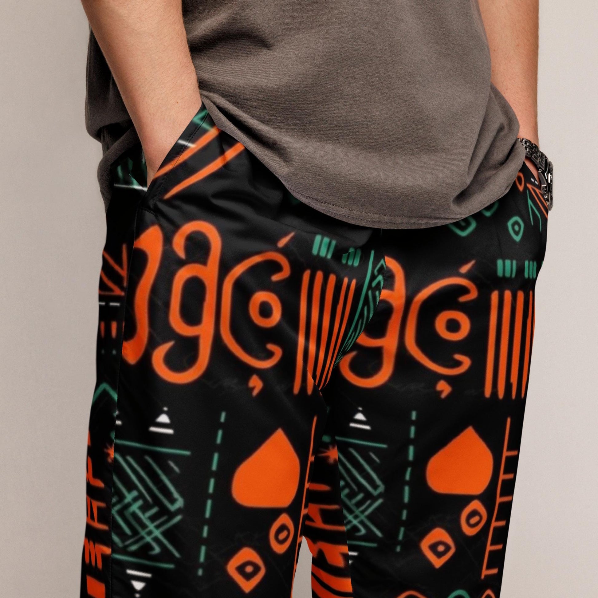 Track pants Mud cloth design