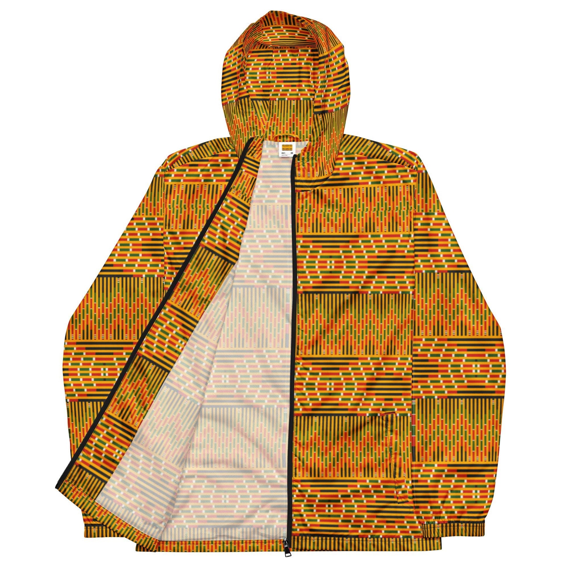 Afrocentric Kente Cloth Design windbreaker