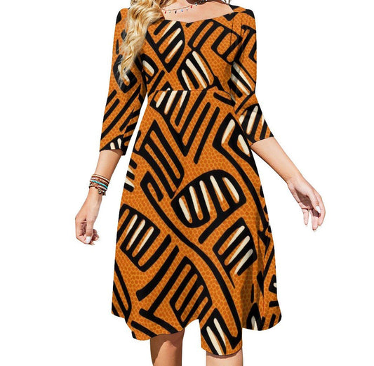 Love Bug - Womens - Sweet Bowknot Dress - African - Ankara Pattern - Dresses - KumbatiaKulture