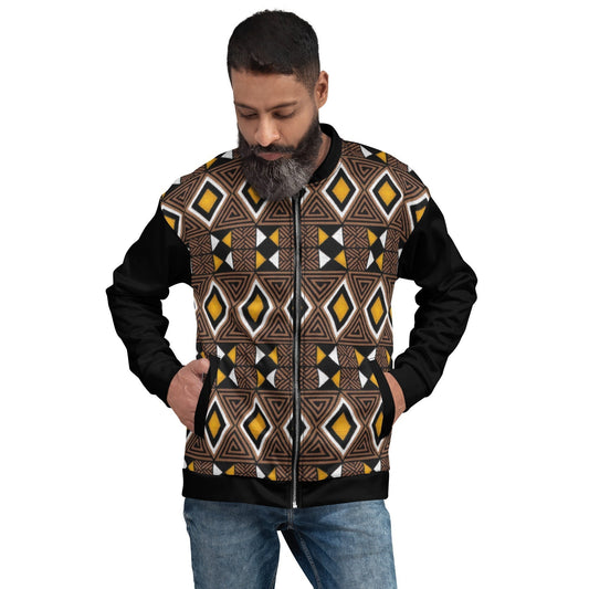 Afrocentric Trible Print Men&#39;s Bomber Jacket