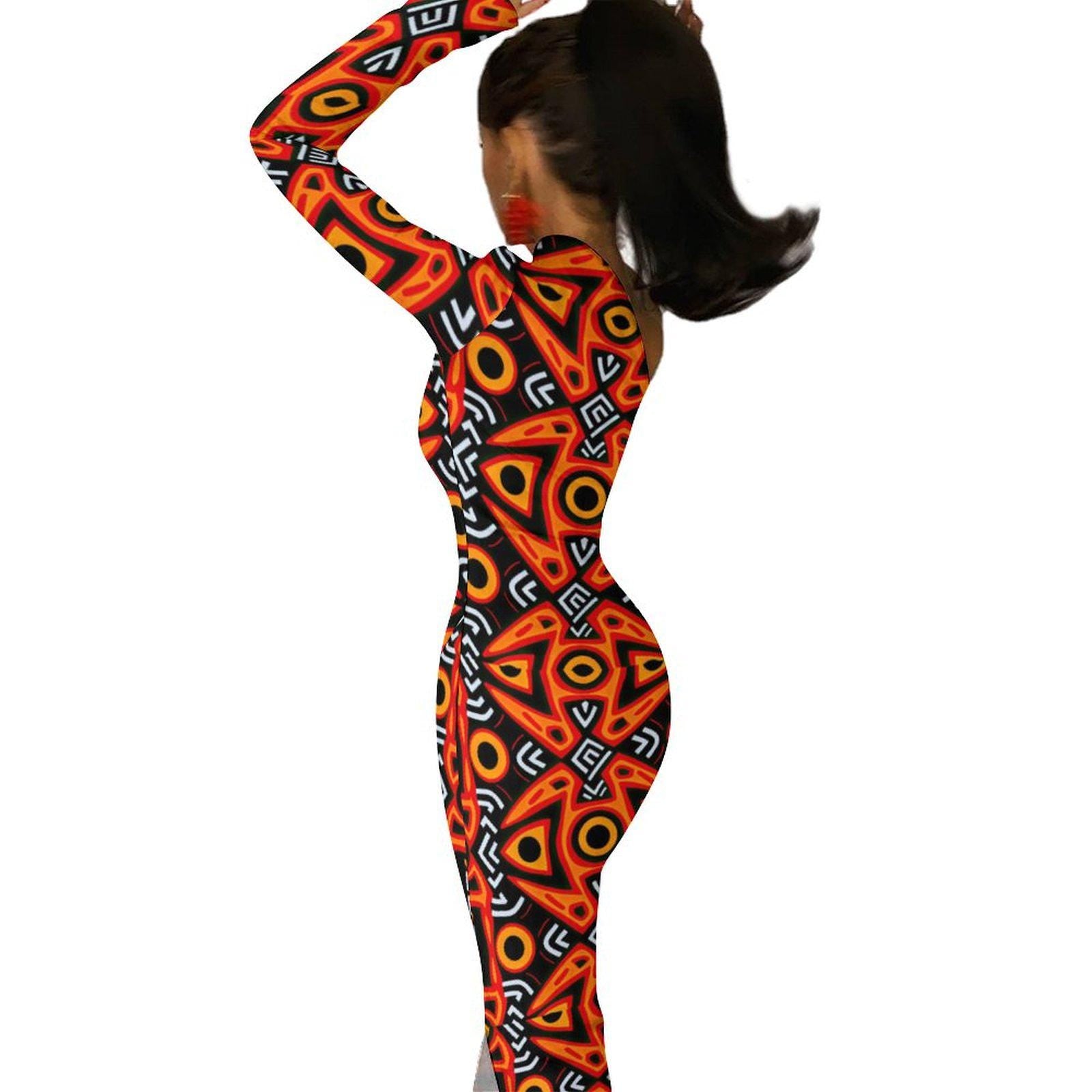 Alluring - Womens - One Shoulder Split Dress - African - Ankara Pattern - Dresses - KumbatiaKulture