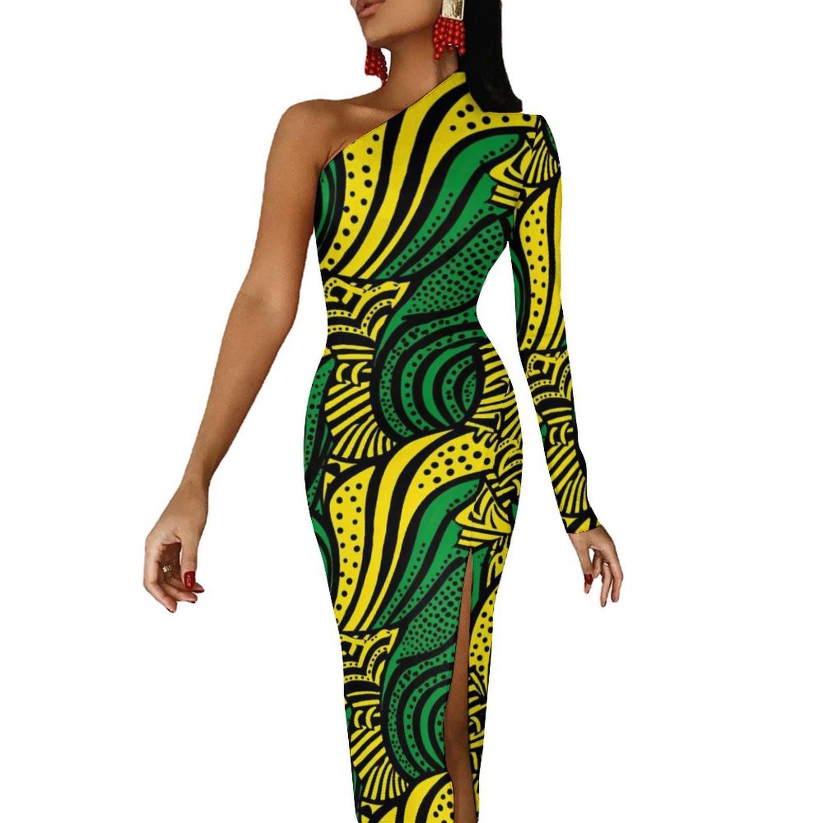 Essence - Womens - Shoulder Split Dress - African - Ankara Pattern - Dresses - KumbatiaKulture