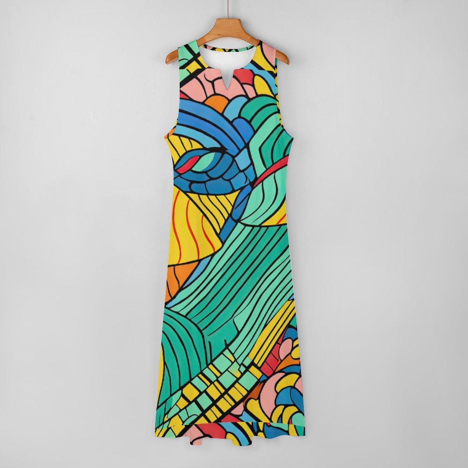 Summer Breeze - Womens - Sleeveless Ankle-length Dress - African - Ankara Pattern - Dresses - KumbatiaKulture