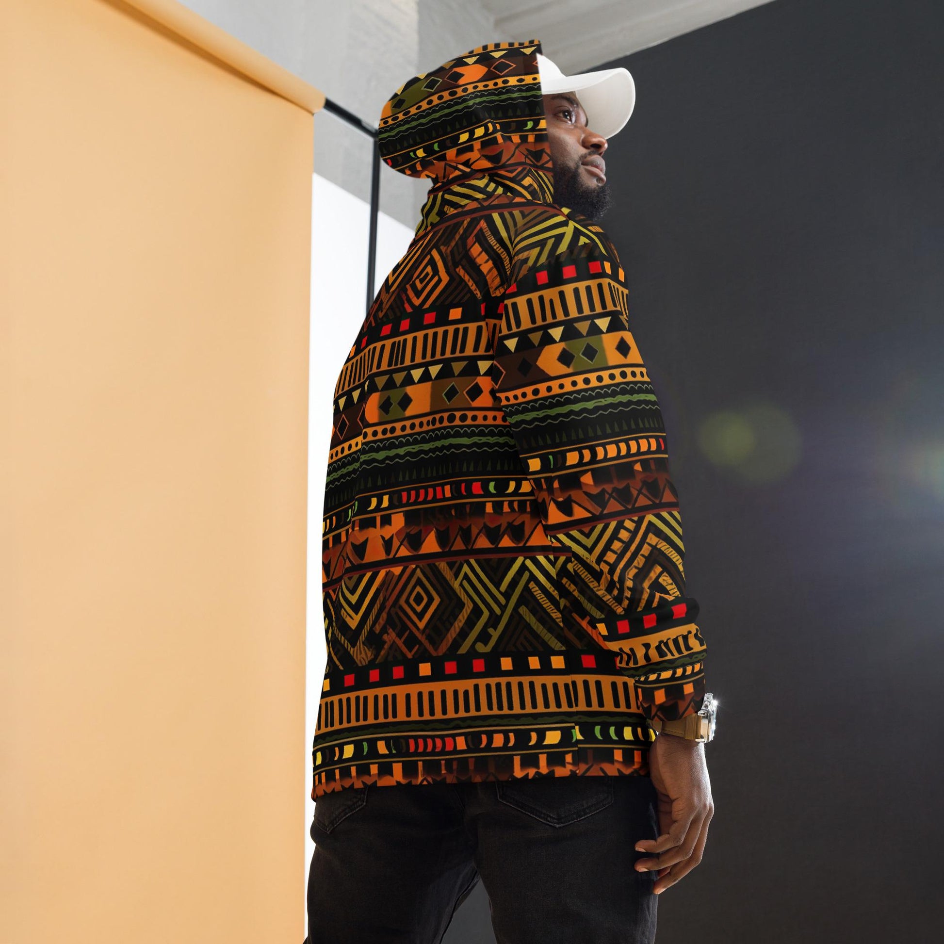 Grolden - Mens - Hoodie - African Ankara Pattern