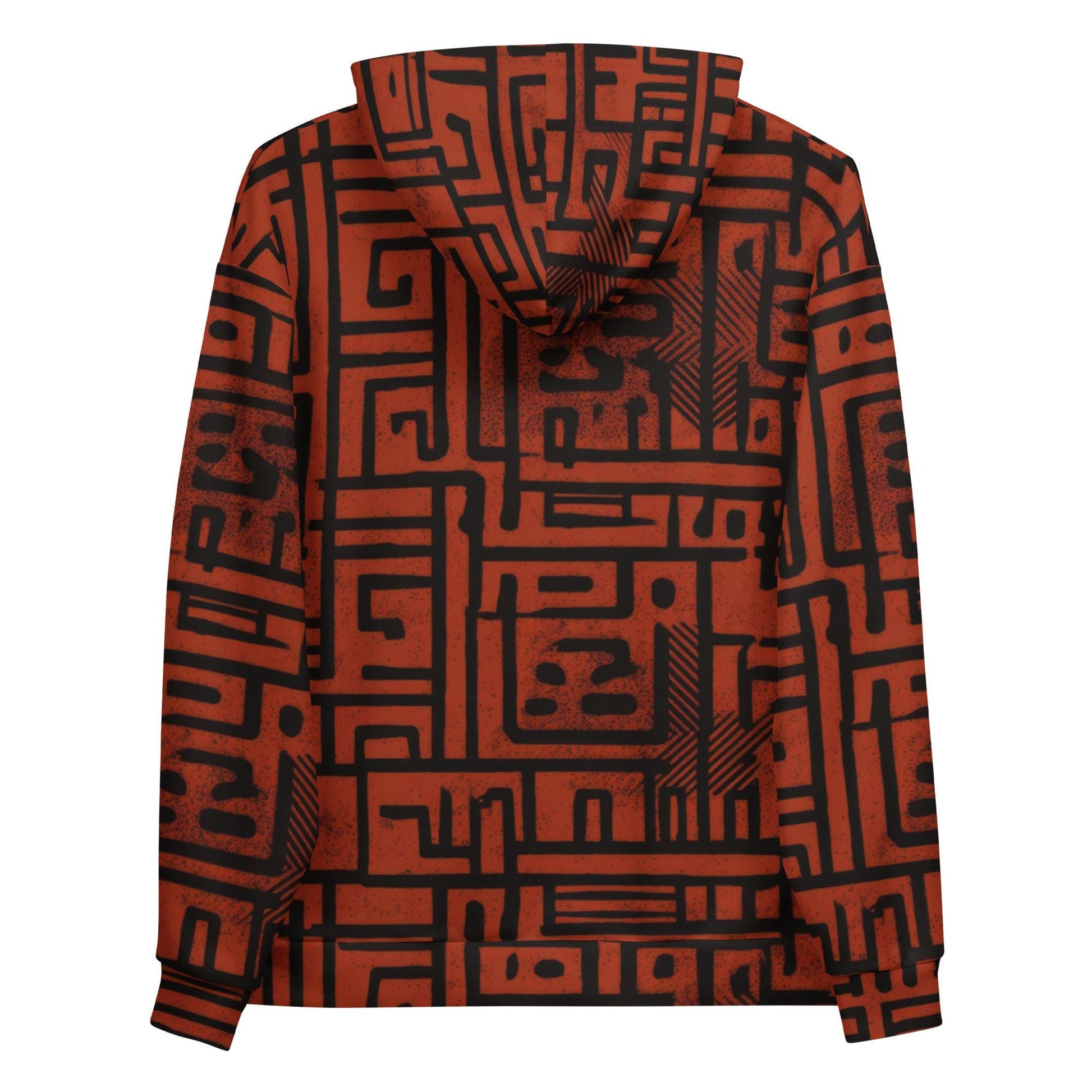 Brick Graffiti - Mens - Hoodie - African -Mud Cloth Pattern