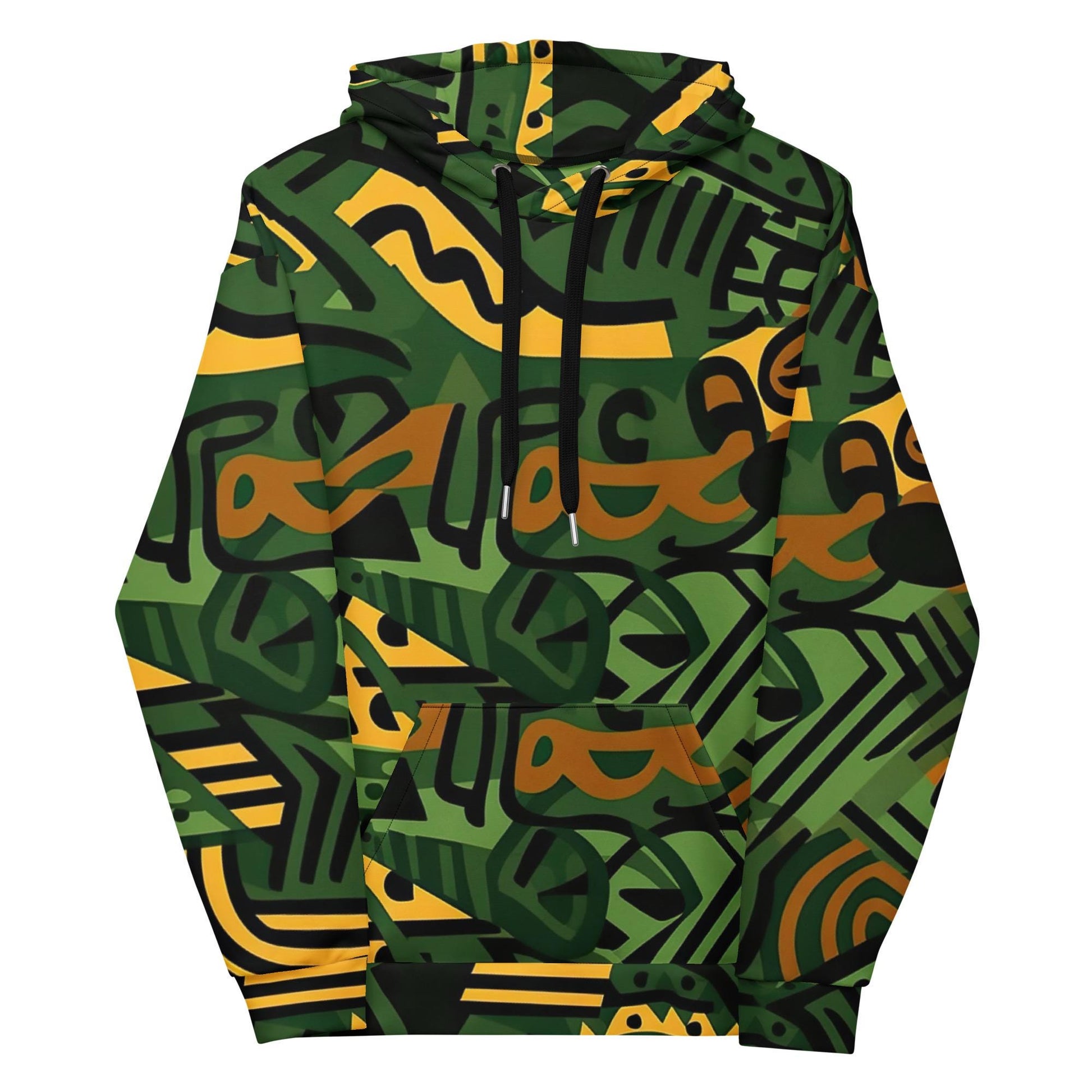 Graffiti Gold - Mens - Hoodie - African - Ankara Pattern