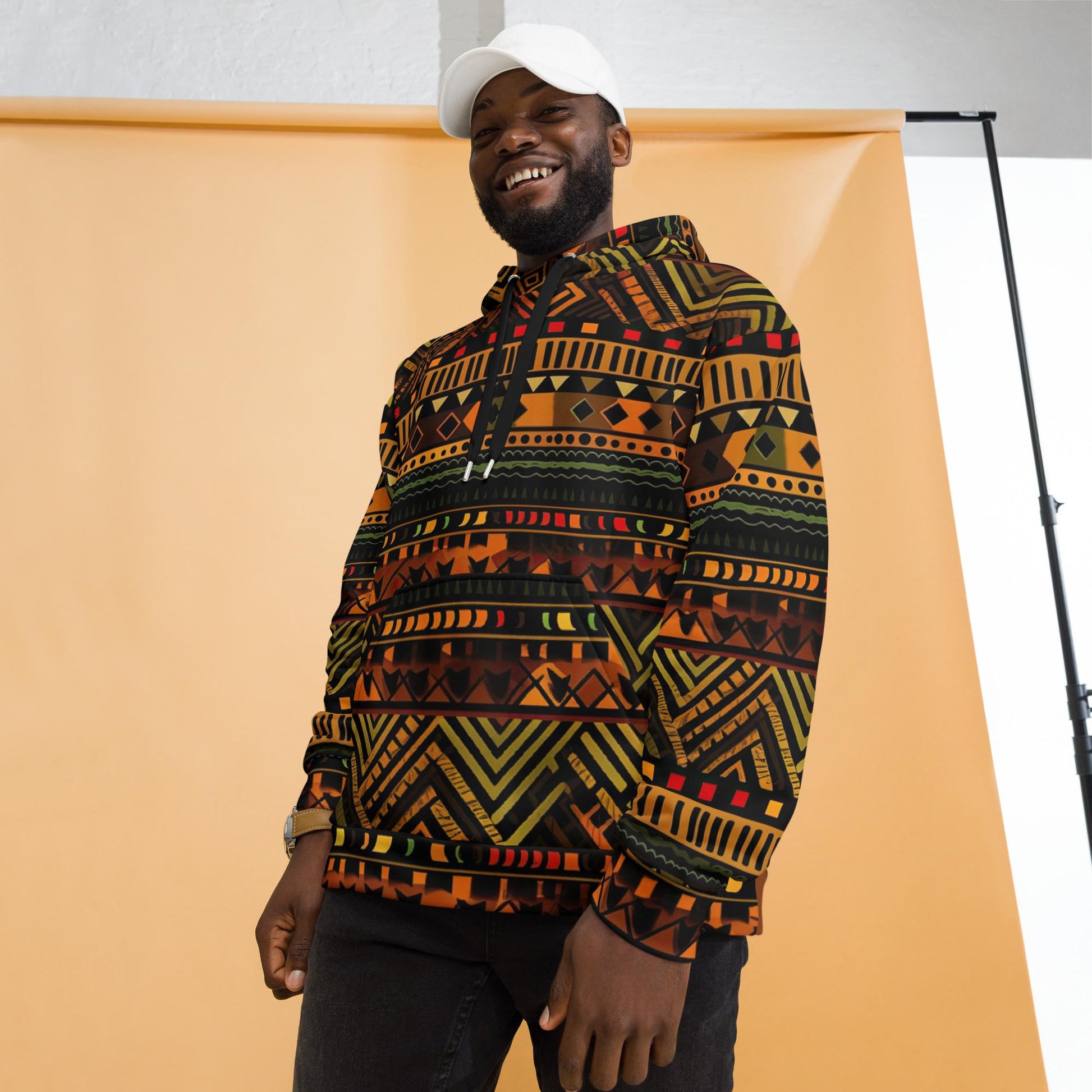 Grolden - Mens - Hoodie - African Ankara Pattern