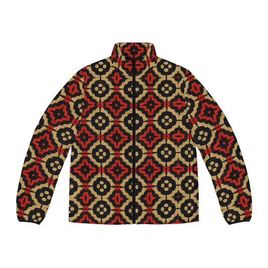 Black Excellence - Mens - Puffer Jacket - African - Bogolan Pattern