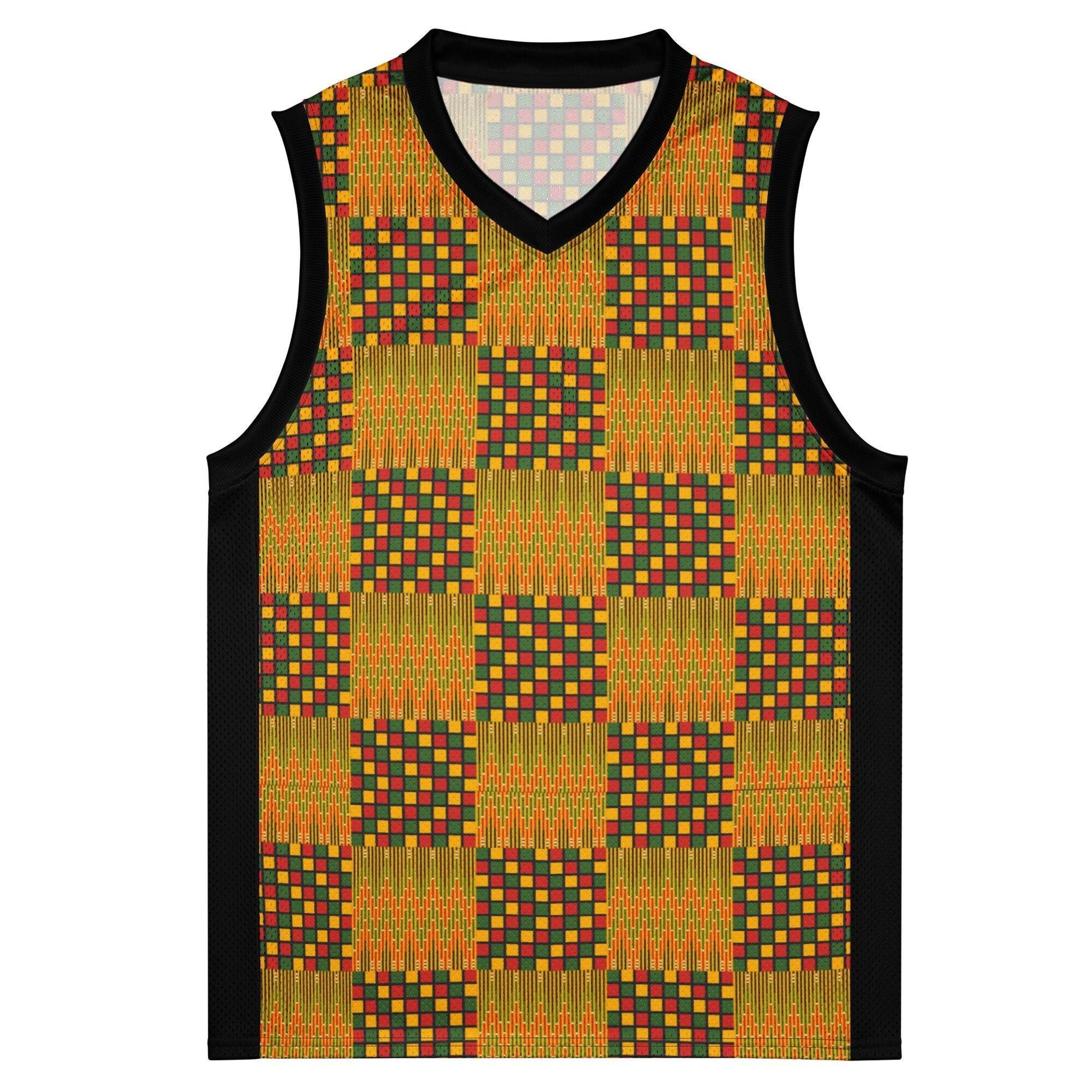 Dimensional - Mens - Basketball Jersey - African - Kente Pattern