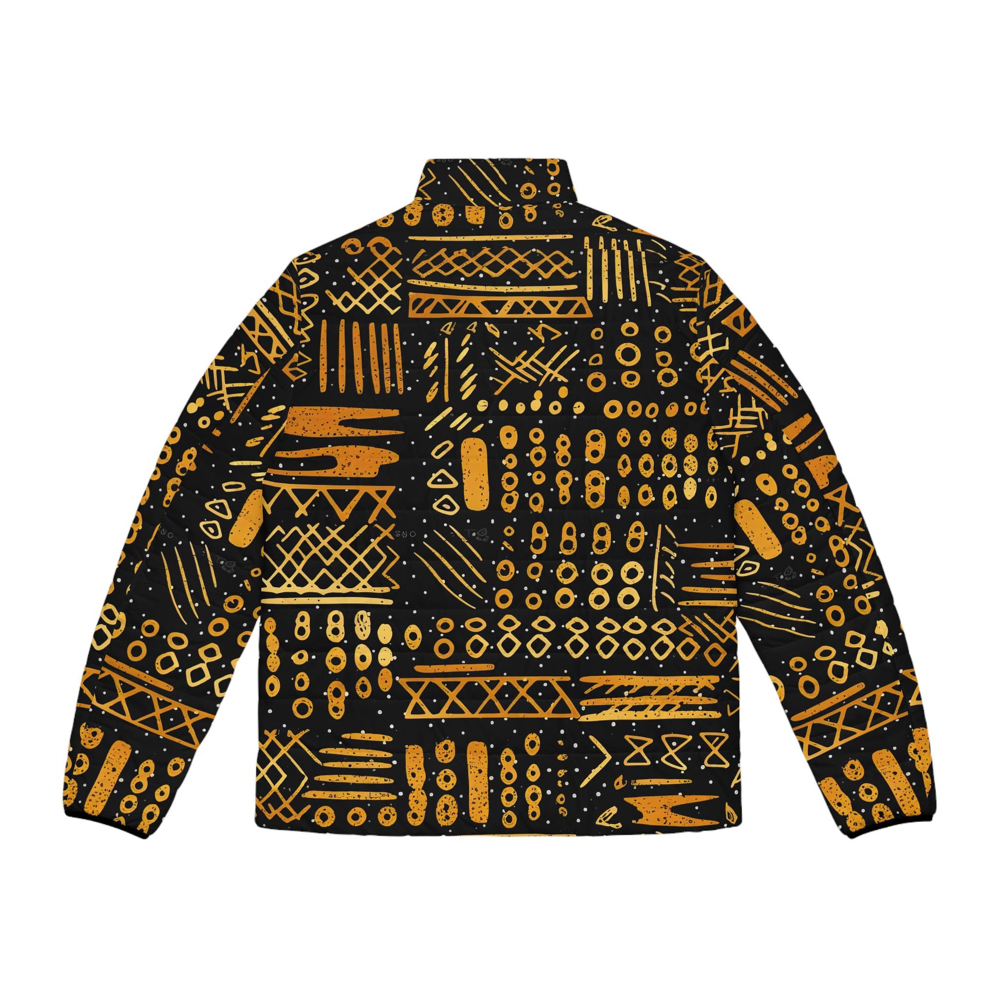 Charred Coals - Men&#39;s - Puffer Jacket - African Tribal Pattern