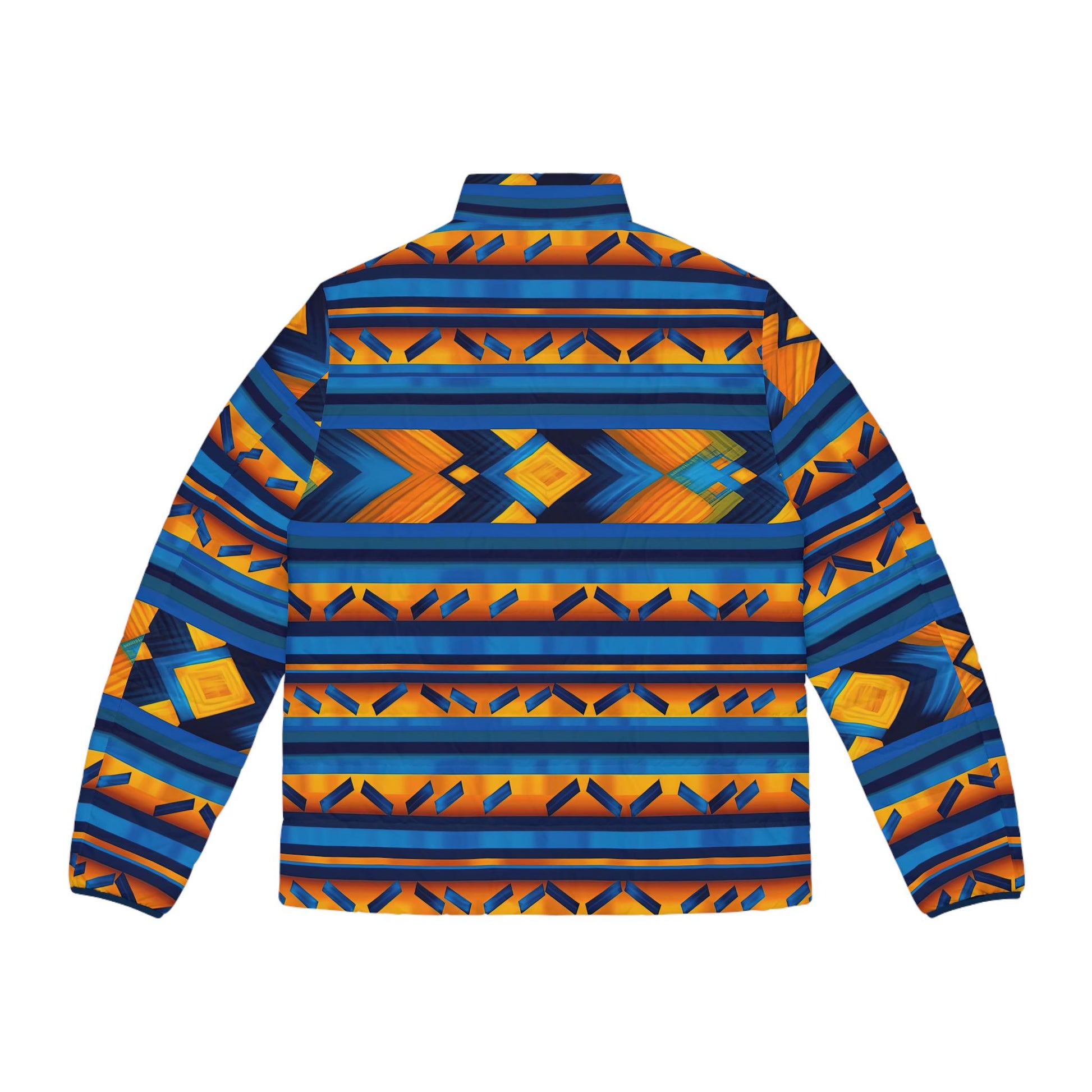 Love - Men&#39;s - Puffer Jacket - African - Kente Pattern