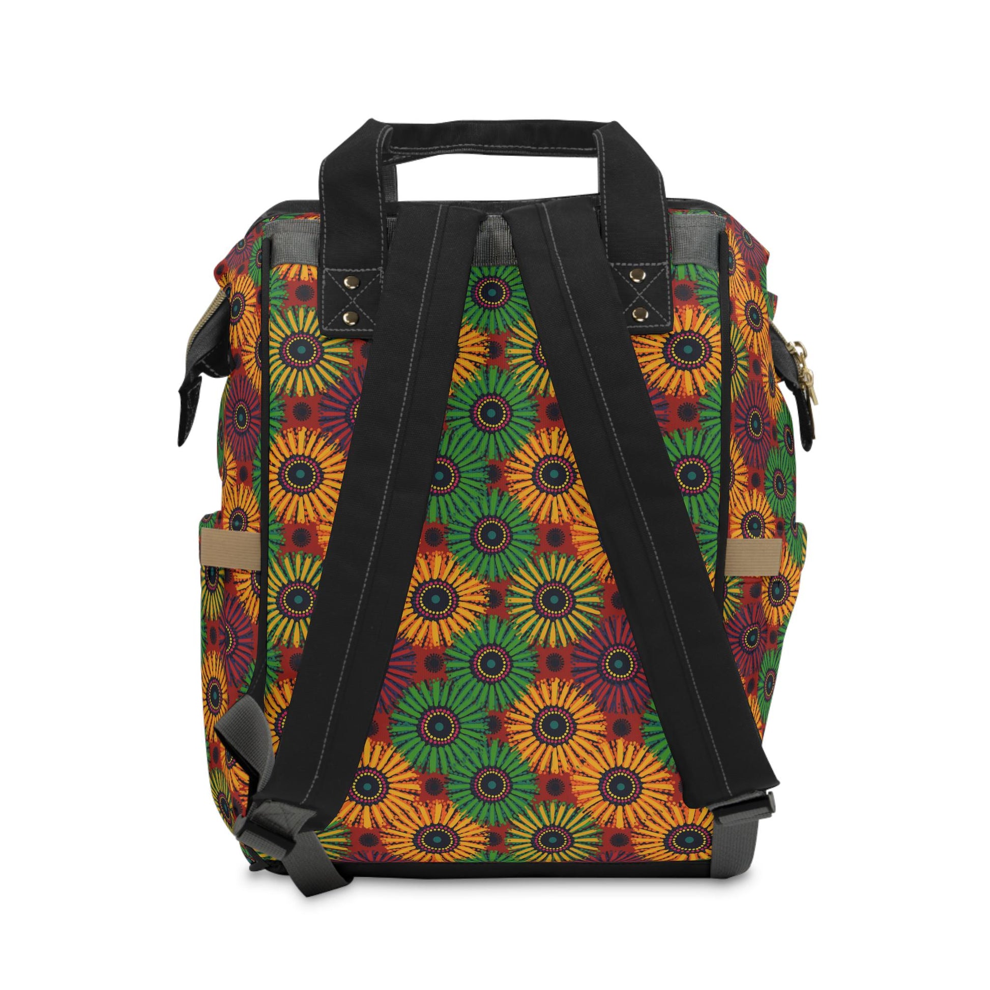 Flower Girl - Womens - Diaper Bag - African - Shweshwe Pattern - Backpacks - KumbatiaKulture