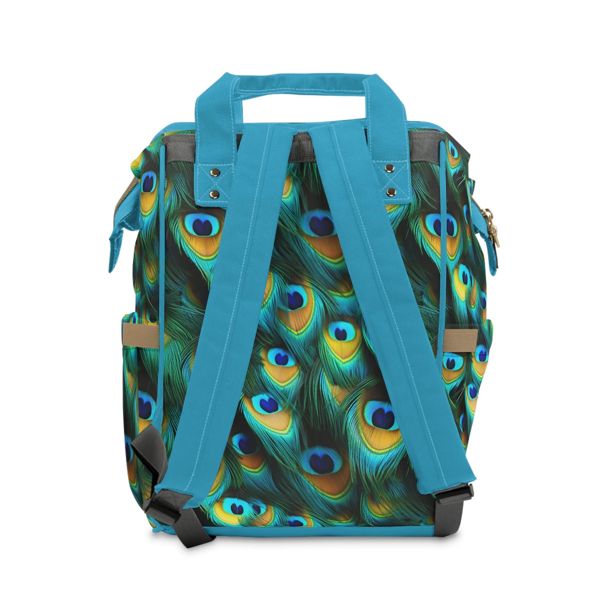 Peacock - Womens - Diaper Bag - African - Animal Print Pattern - Backpacks - KumbatiaKulture