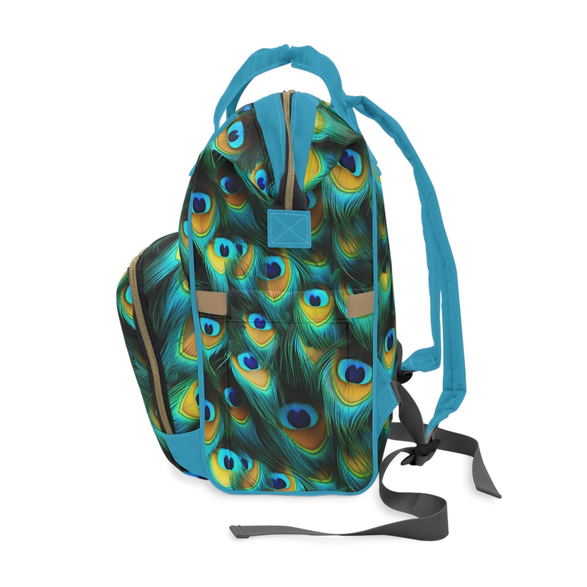 Peacock - Womens - Diaper Bag - African - Animal Print Pattern - Backpacks - KumbatiaKulture