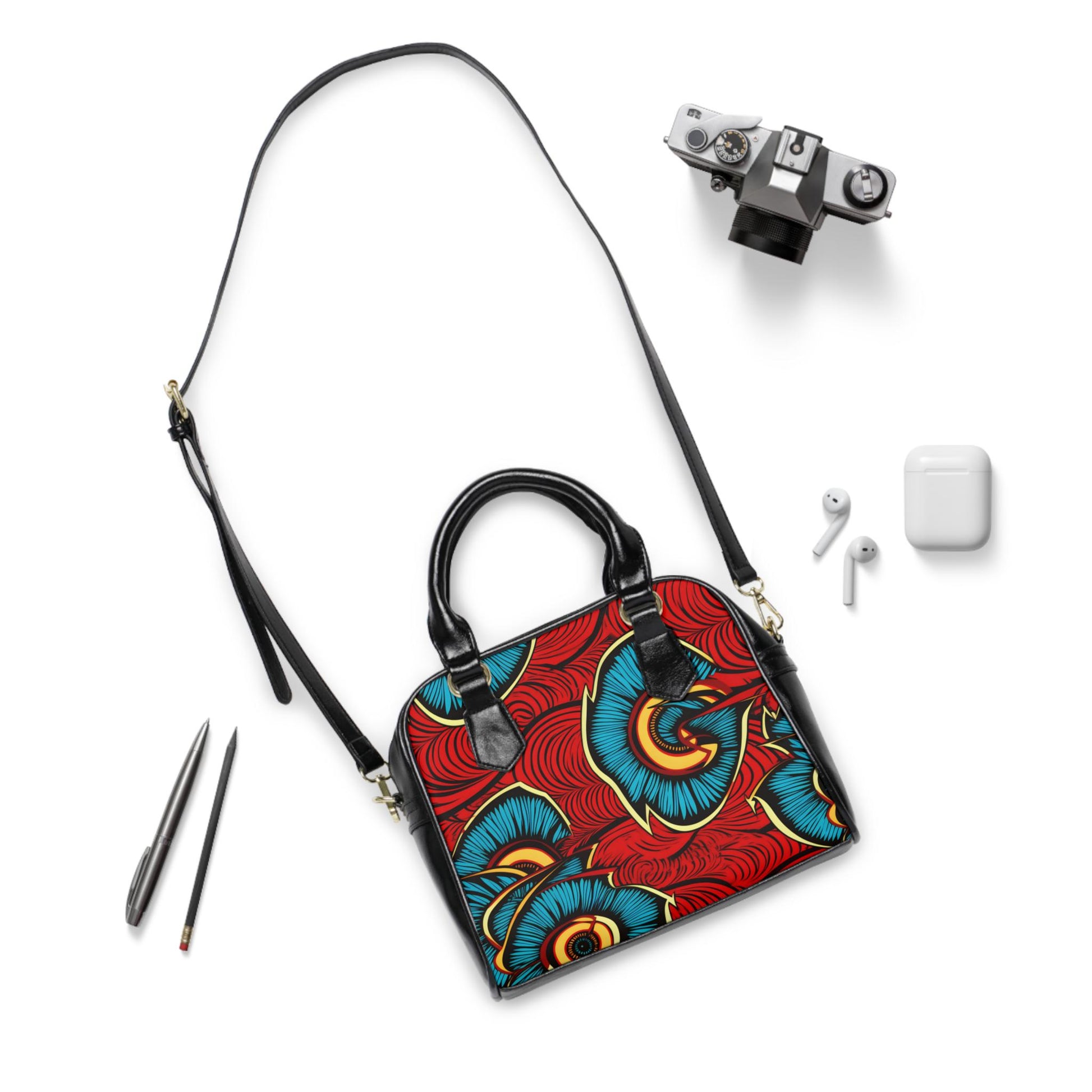 Blissful Breeze - Womens - Shoulder Handbag - African - Ankara Pattern