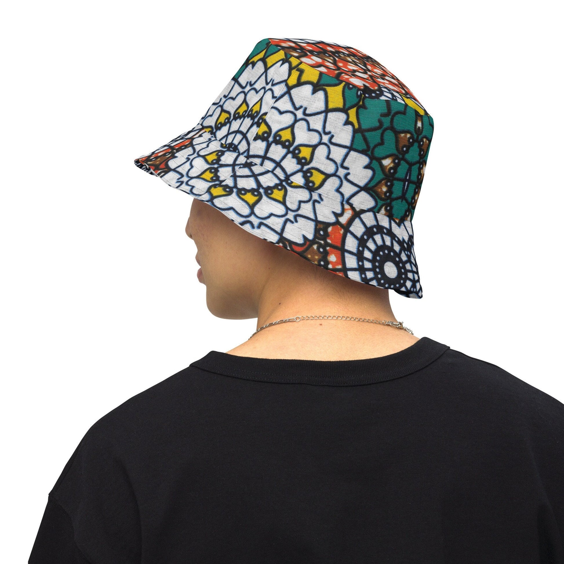 Afrocentric Ankara Reversible bucket hat