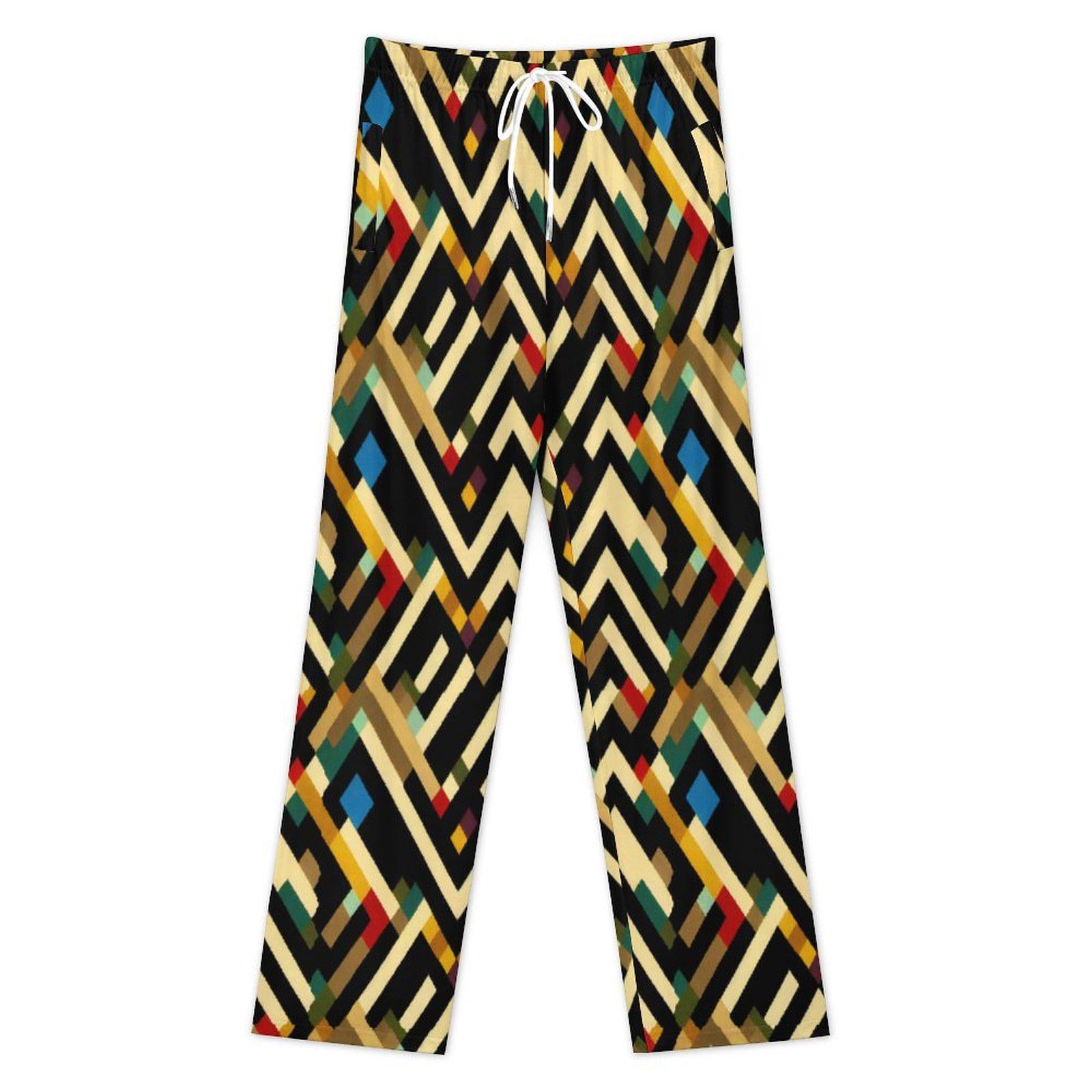 Sunset - Mens - Faux Cotton Men's Pajamas Pants - African - Tribal Pattern - Pants - KumbatiaKulture