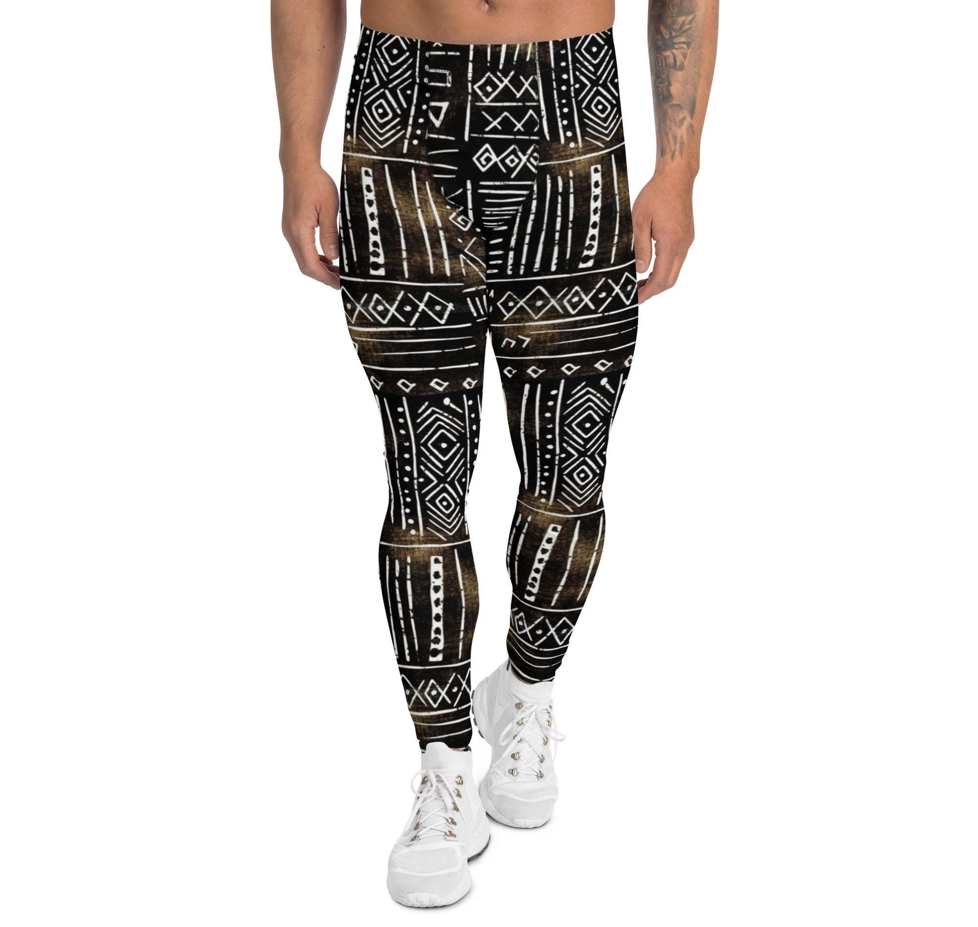 Black Earth - Men&#39;s Leggings - African - Tribal Pattern