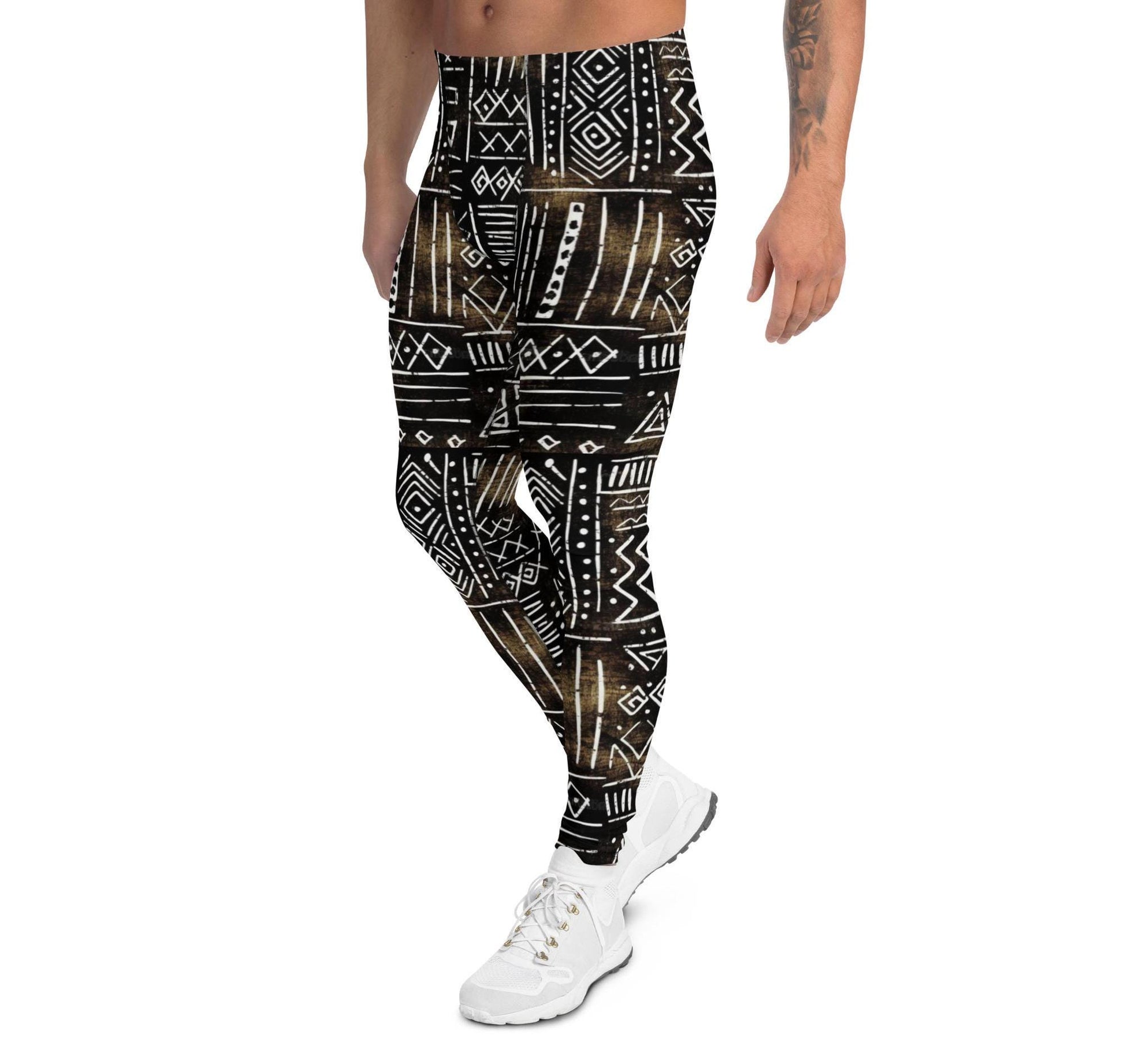 Black Earth - Men&#39;s Leggings - African - Tribal Pattern