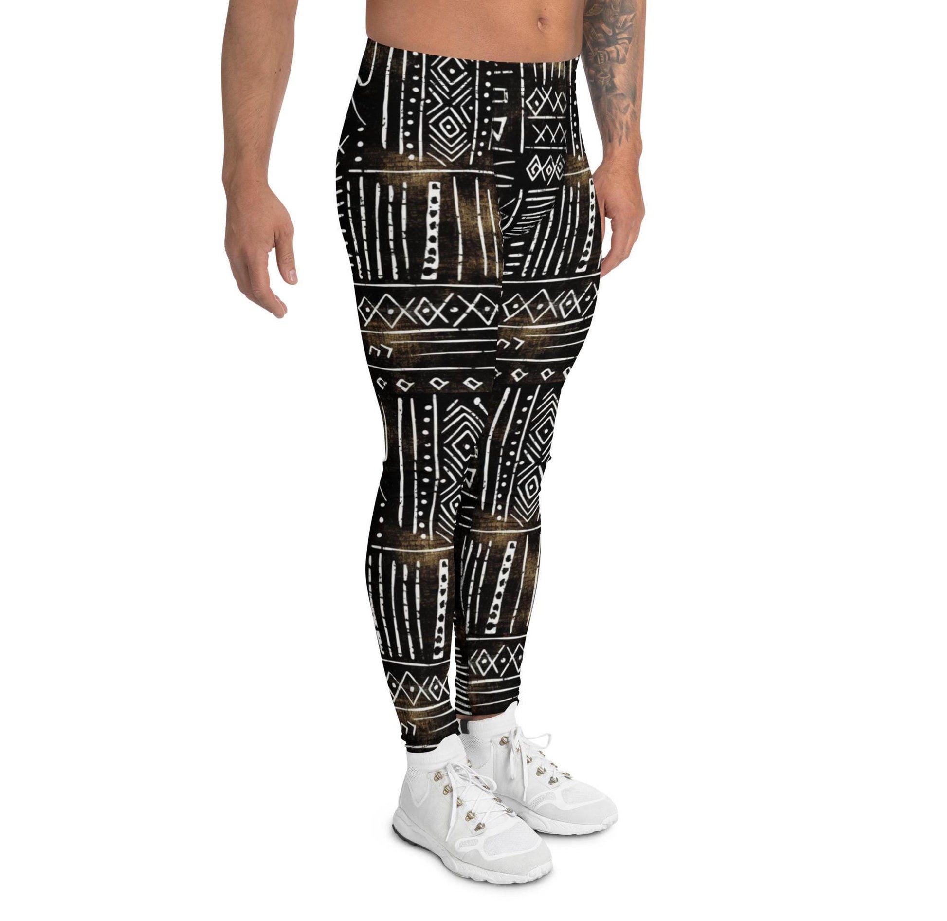 Black Earth - Men&#39;s Leggings - African - Tribal Pattern