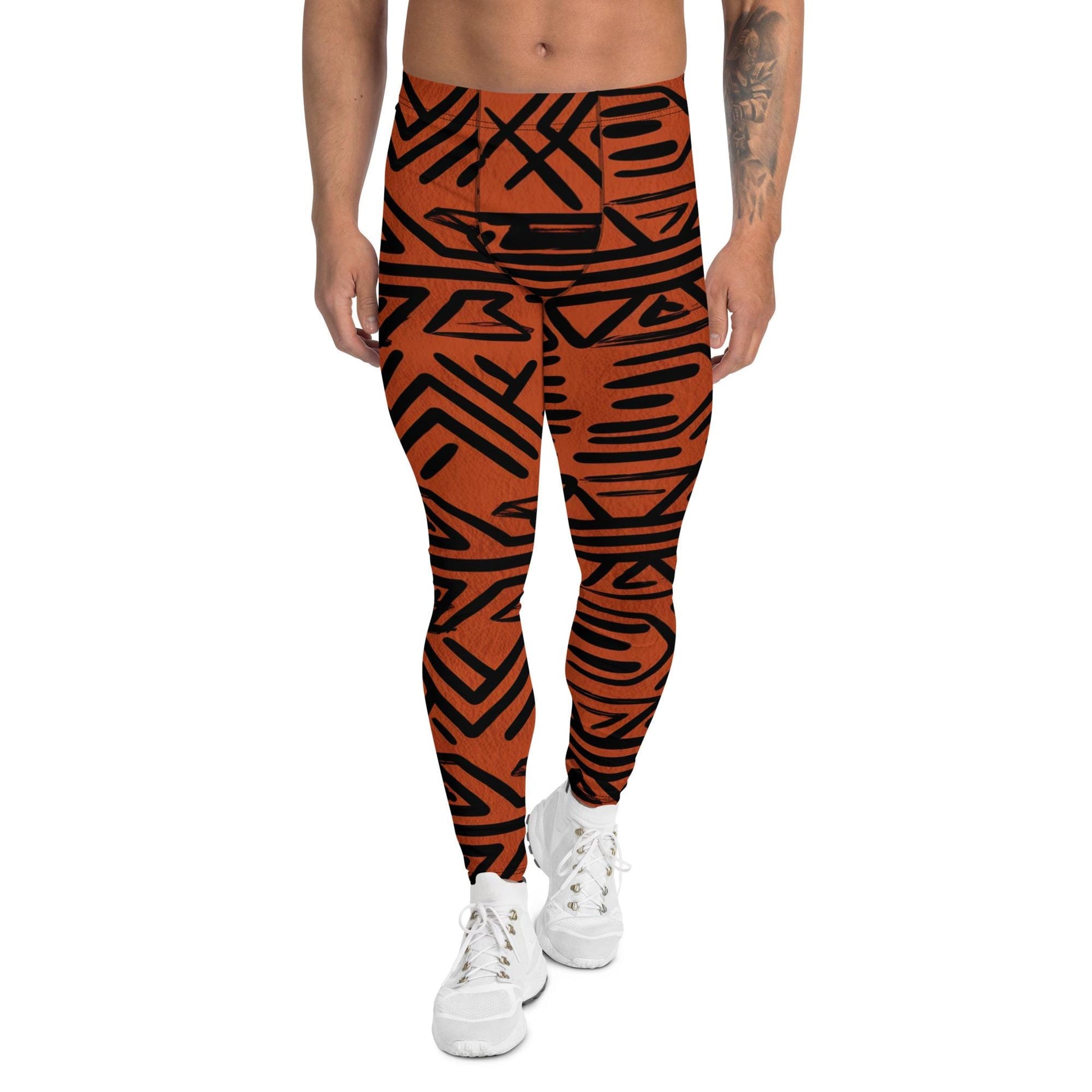 Cayenne - Men&#39;s Leggings - African Mud cloth pattern