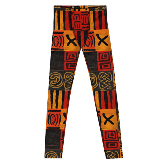 Heat - Men&#39;s Leggings - African Mud cloth Pattern