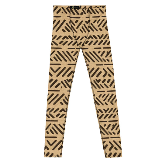 Breige - Men&#39;s Leggings - African Mud cloth Pattern