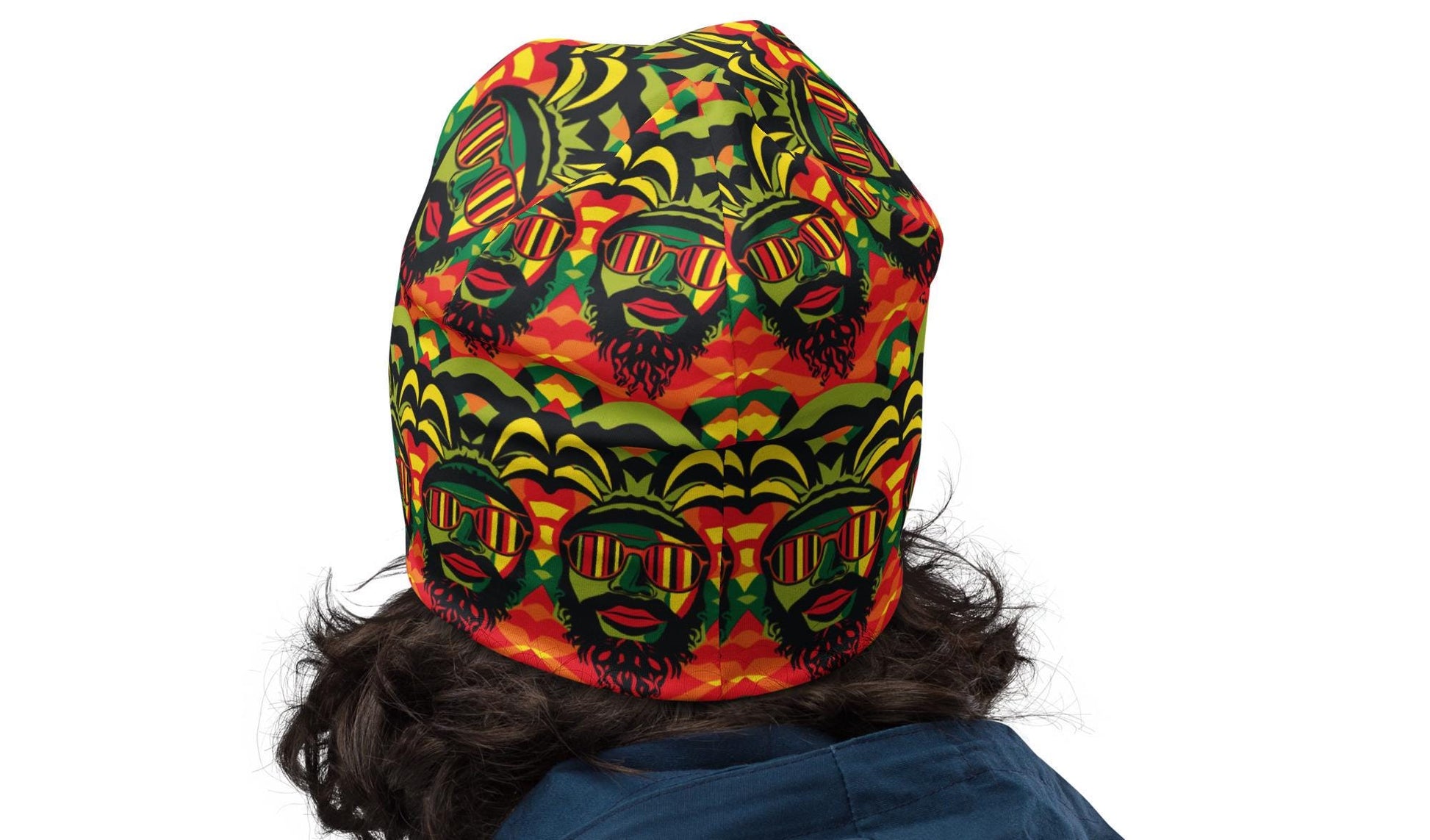 Rasta -Mens -  Beanie - Jamaican Pattern