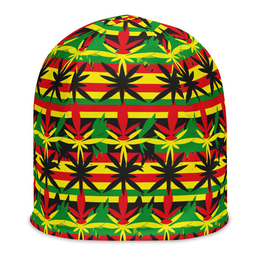 Paradise - Mens Beanie - Jamaican- Rastafarian Pattern