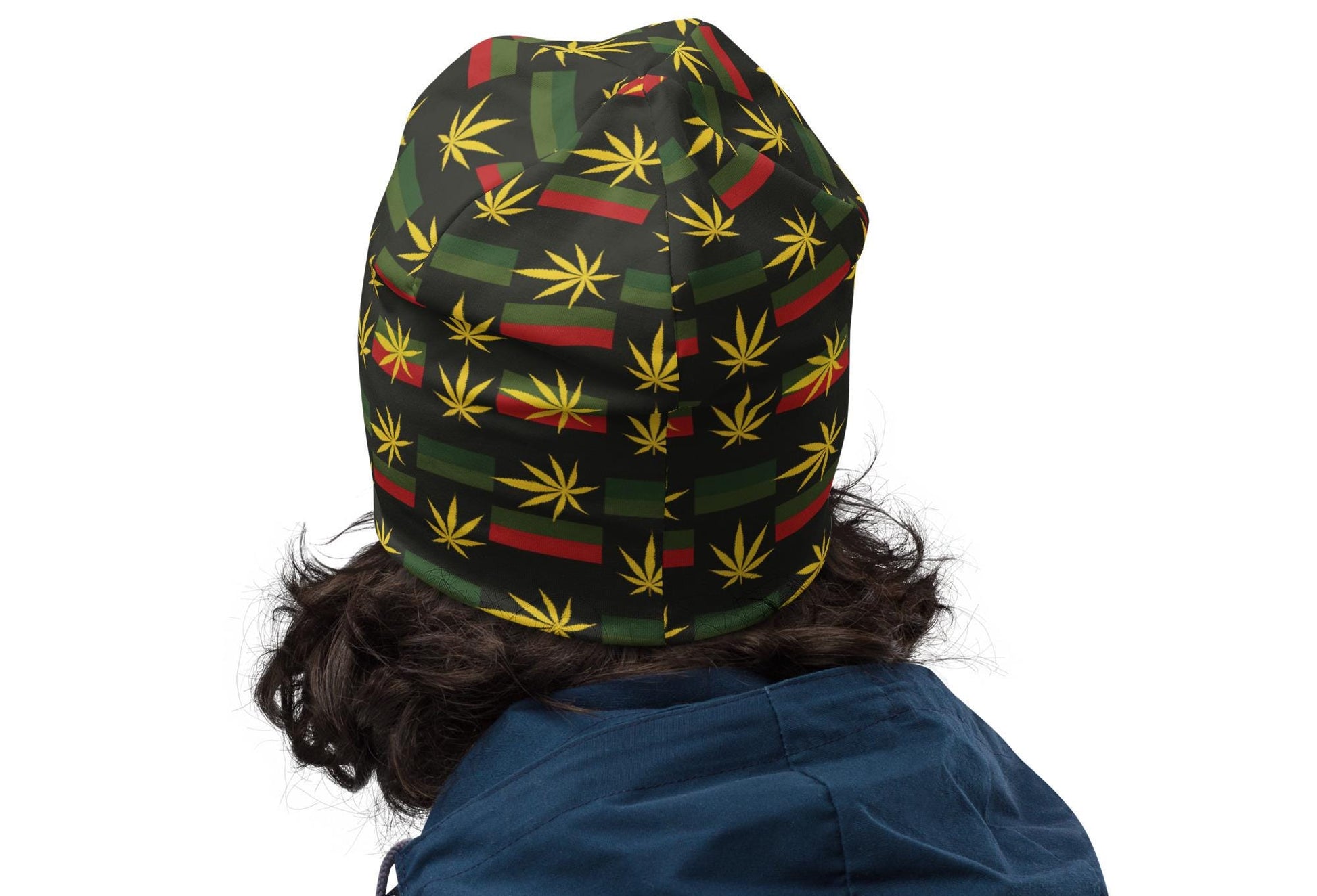 Jammin - Mens - Beanie - Jamaican - Rastafarian Pattern